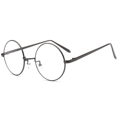 แว่นตากรอบกลม Small Fresh, Bronze, Gun gray, Round-Framed Glasses, Golden, Silver