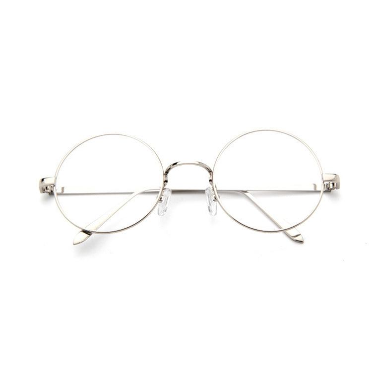 แว่นตากรอบกลม Small Fresh, Bronze, Gun gray, Round-Framed Glasses, Golden, Silver