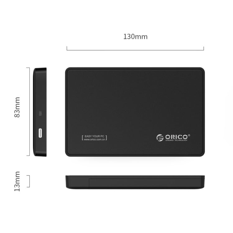 ORICO กล่องใส่ฮาร์ดไดรฟ์ Type-C ขนาด 2.5 นิ้ว, USB 3.1 Gen2 Type-C