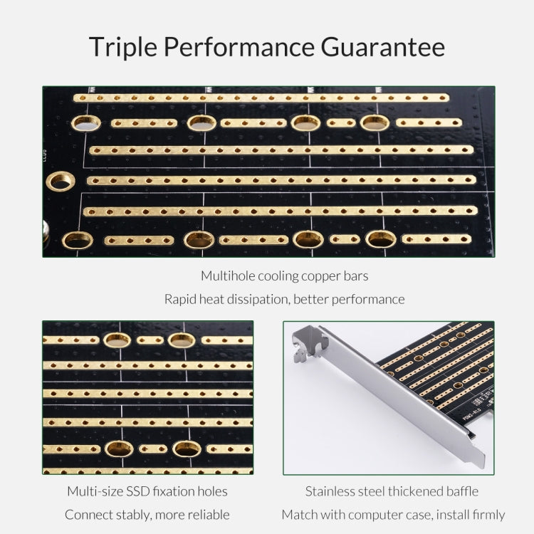 ORICO PDM2 M.2 NVME เป็นการ์ดเอ็กซ์แพนชัน PCI-E 3.0 X4