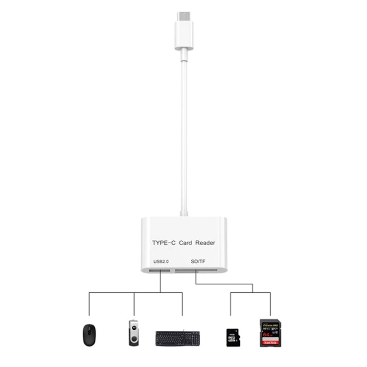เครื่องอ่านการ์ด USB-C เป็น USB SD/Micro SD