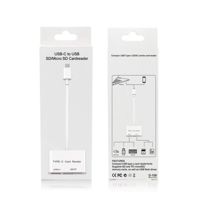เครื่องอ่านการ์ด USB-C เป็น USB SD/Micro SD