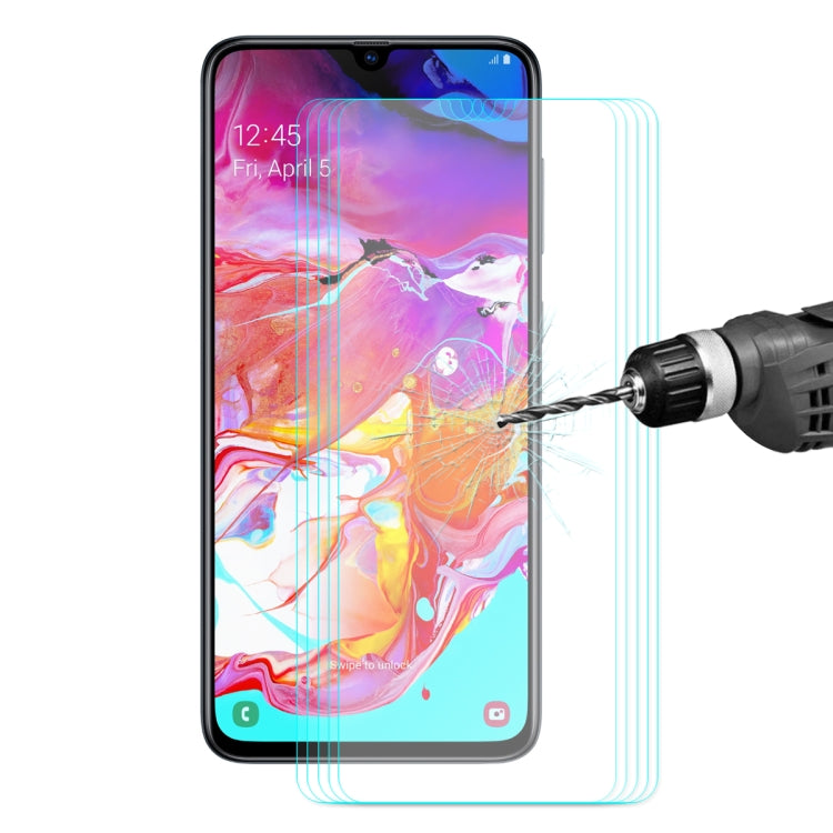 5 ชิ้น ENKAY Hat-Prince 0.26mm 2.5D 9H ฟิล์มป้องกันกระจกนิรภัยสำหรับ Samsung Galaxy A70
