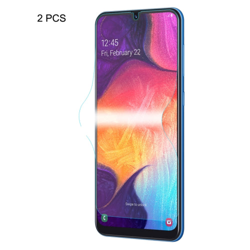 2 ชิ้น ENKAY Hat-Prince 0.1 มิลลิเมตร 3D แบบเต็มหน้าจอป้องกันฟิล์มไฮโดรเจลป้องกันการระเบิดสำหรับ Samsung Galaxy A30 / A50