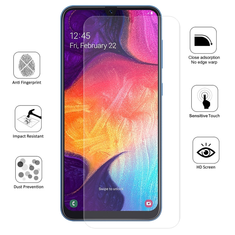 2 ชิ้น ENKAY Hat-Prince 0.1 มิลลิเมตร 3D แบบเต็มหน้าจอป้องกันฟิล์มไฮโดรเจลป้องกันการระเบิดสำหรับ Samsung Galaxy A30 / A50