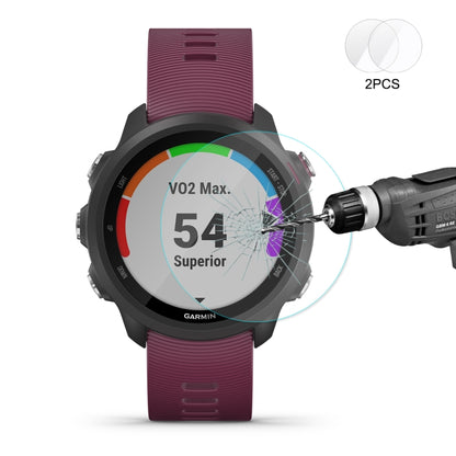 2 PCS ENKAY Hat-Prince 0.2mm 9H 2.15D ฟิล์มกระจกนิรภัยขอบโค้งสำหรับผู้เบิกทาง Garmin 245M