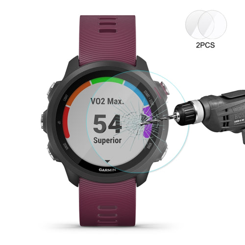 2 PCS ENKAY Hat-Prince 0.2mm 9H 2.15D ฟิล์มกระจกนิรภัยขอบโค้งสำหรับผู้เบิกทาง Garmin 245M