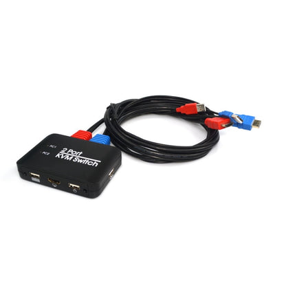USB 2.0 + สวิตช์ KVM 2 พอร์ต HDMI