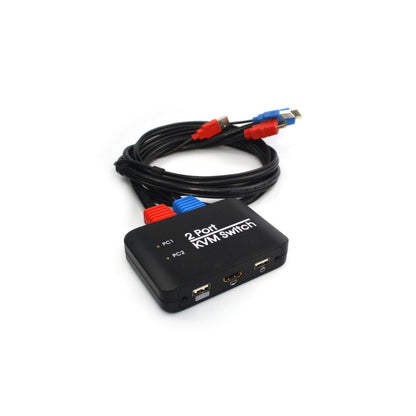 USB 2.0 + สวิตช์ KVM 2 พอร์ต HDMI