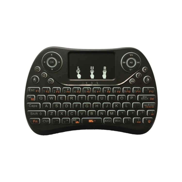 I8 Max 2.4GHz คีย์บอร์ดไร้สายขนาดเล็กพร้อมทัชแพดแบบชาร์จ Fly Air Mouse เกมอัจฉริยะ 7 สี Backlit