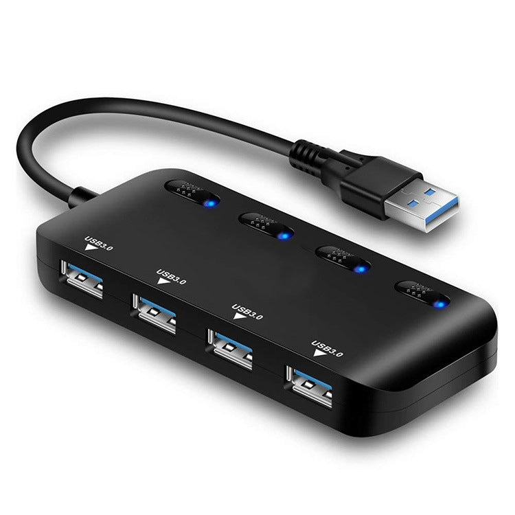 ฮับพอร์ต USB3.0 4 พอร์ตความเร็วสูงพิเศษพร้อมสวิตช์, USB 3.0