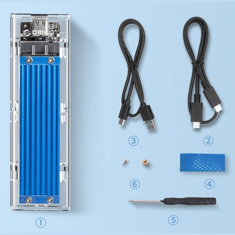 ORICO TCM2M-C3 M.2 SSD เคสฮาร์ดดิสก์โปรโตคอลคู่