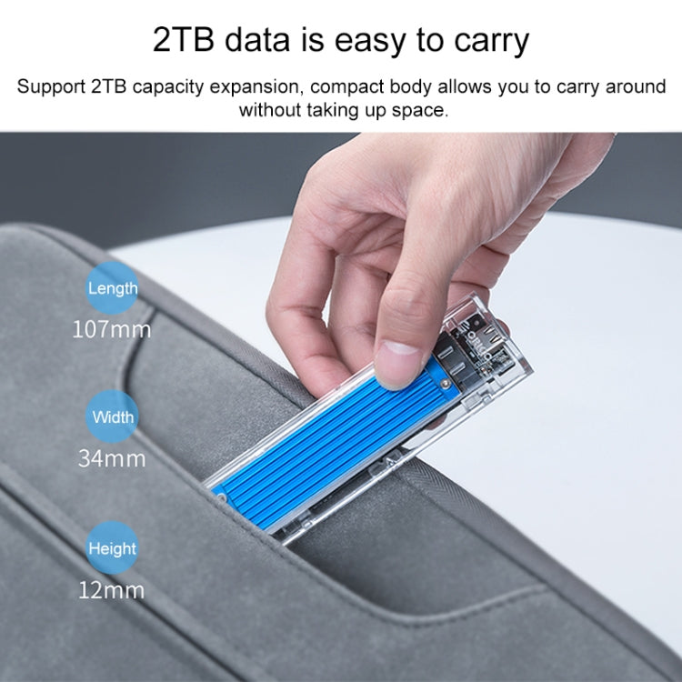 ORICO TCM2M-C3 M.2 SSD เคสฮาร์ดดิสก์โปรโตคอลคู่