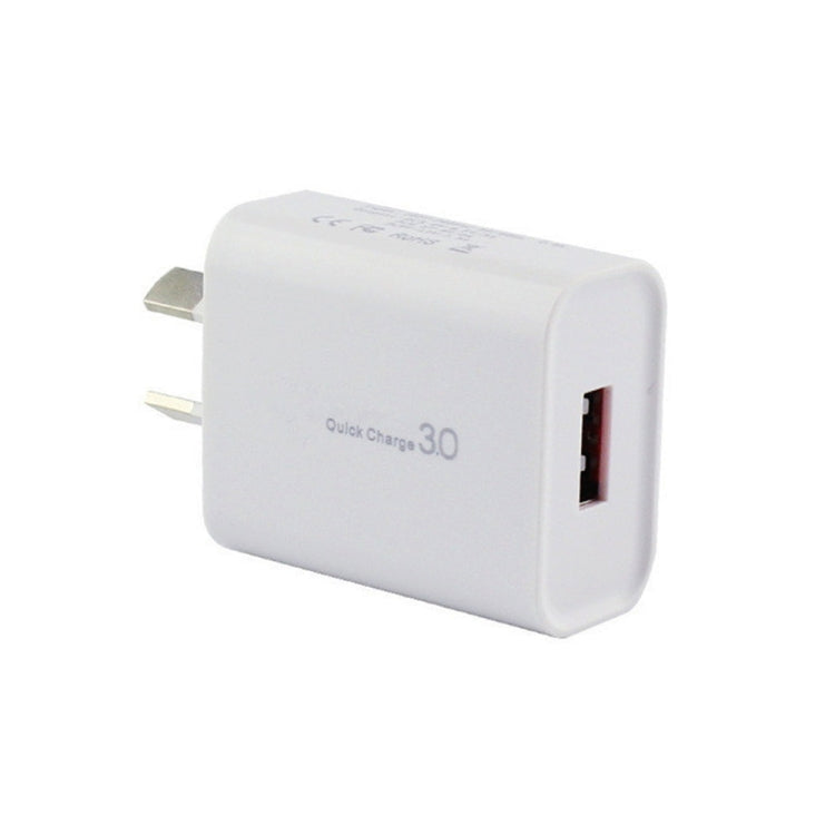 QC 3.0 18W 3A เครื่องชาร์จอินเทอร์เฟซ USB เดี่ยว, ปลั๊ก AU