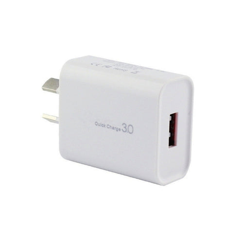 QC 3.0 18W 3A เครื่องชาร์จอินเทอร์เฟซ USB เดี่ยว, ปลั๊ก AU