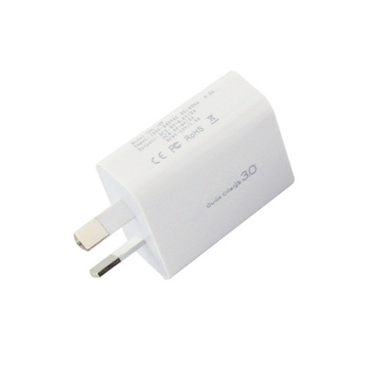 QC 3.0 18W 3A เครื่องชาร์จอินเทอร์เฟซ USB เดี่ยว, ปลั๊ก AU