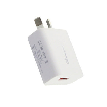 QC 3.0 18W 3A เครื่องชาร์จอินเทอร์เฟซ USB เดี่ยว, ปลั๊ก AU