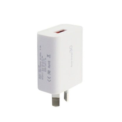 QC 3.0 18W 3A เครื่องชาร์จอินเทอร์เฟซ USB เดี่ยว, ปลั๊ก AU