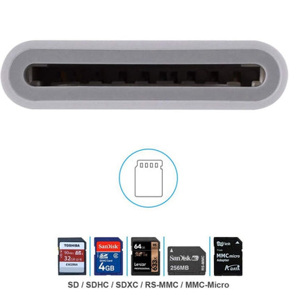 ZS-KL21810 8 Pin to SD Card Camera Card Reader Adapter รองรับระบบ iOS ทั้งหมด, SD Card Slot