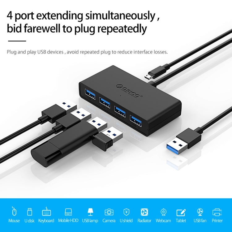 ORICO G11-H4-U3-100-BK 4 พอร์ต USB3.0 HUB