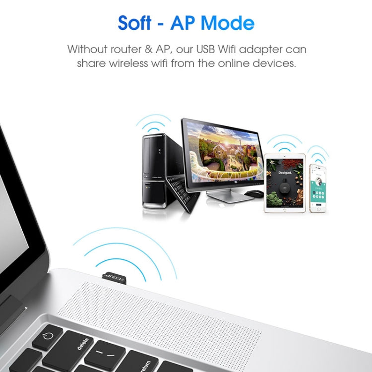EDUP EP-AC1651 USB WIFI Adapter 650Mbps Dual Band 5G/2.4GHz การ์ดเครือข่ายไร้สายภายนอก WiFi Dongle สำหรับแล็ปท็อป Windows MacOS