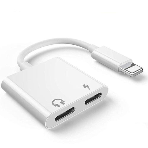 ZS-S1802 2 in 1 8 Pin Male ถึง 8 Pin Charging + 8 Pin Audio Female Connector อะแดปเตอร์หูฟัง, รองรับการโทรและควบคุมสาย, เข้ากันได้กับระบบ IOS ทั้งหมด