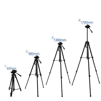 L-3600 Live ขาตั้งกล้องพร้อมสามมิติ Damping Gimbal ที่ถอดออกได้อย่างรวดเร็วแผ่นปรับความสูง 62-170 ซม. สำหรับกล้อง SLR Live Light โปรเจคเตอร์ (สีดำ), L-3600