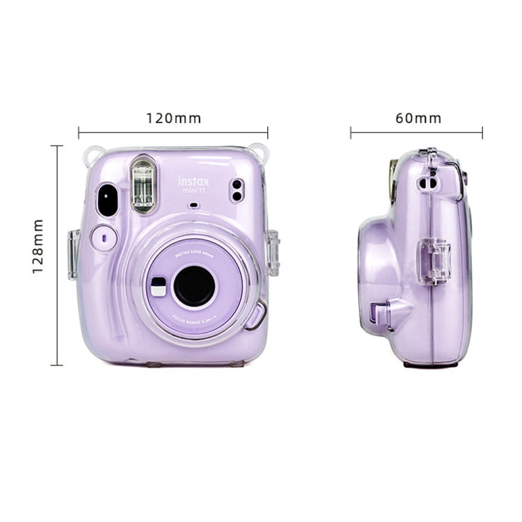 Richwell Carry เคส กระเป๋าคริสตัลปกแข็งพร้อมสายสะพายสำหรับ Fujifilm Instax Mini 11