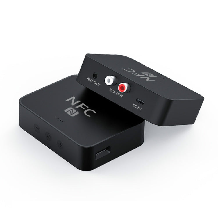 R6 NFC Bluetooth 5.0 เครื่องรับสัญญาณเพลงบนเดสก์ท็อปตัวรับสัญญาณ Bluetooth รองรับการ์ด TF