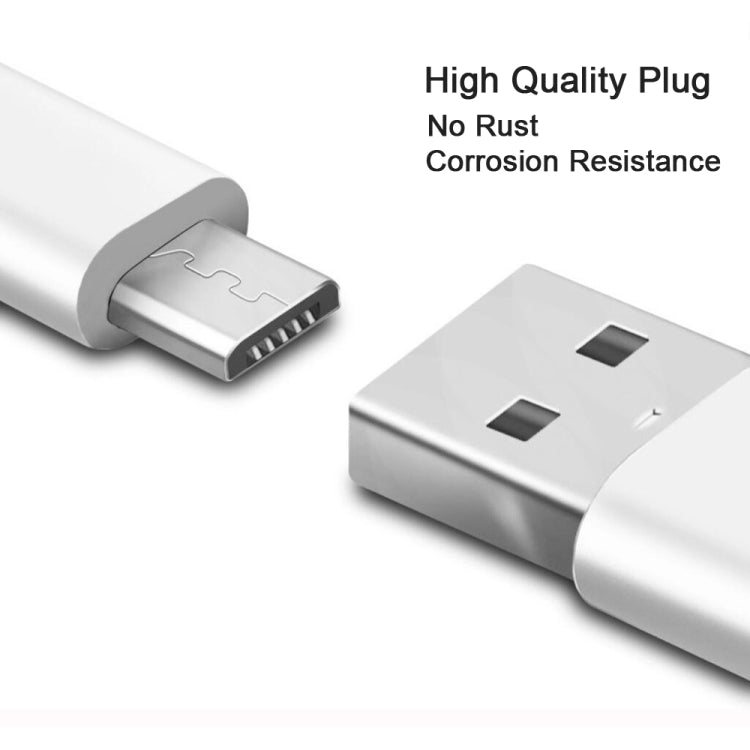 2.4A USB ชายกับไมโคร USB ชายอินเตอร์เฟซสายชาร์จความยาว: 1 เมตร (สีขาว), 1m