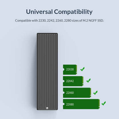 ORICO M2PF-C3 M.2 NGFF SSD กล่องหุ้ม, M2PF-C3