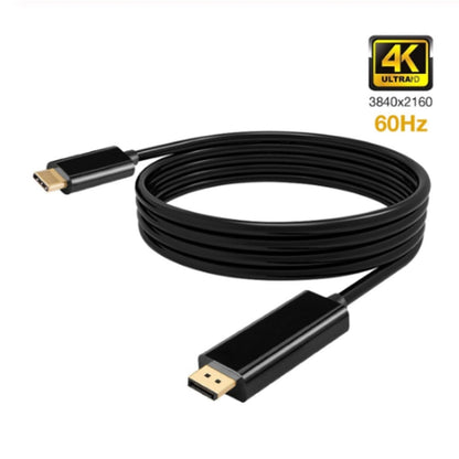 4K 60Hz Type-C ถึง DP DisplayPort เชื่อมต่อสายอะแดปเตอร์ DP ความยาวสายเคเบิล: 1.8 ม.