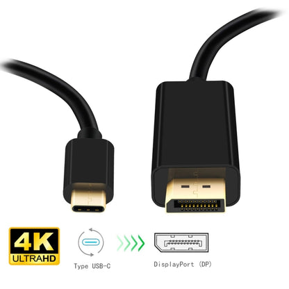 4K 60Hz Type-C ถึง DP DisplayPort เชื่อมต่อสายอะแดปเตอร์ DP ความยาวสายเคเบิล: 1.8 ม.