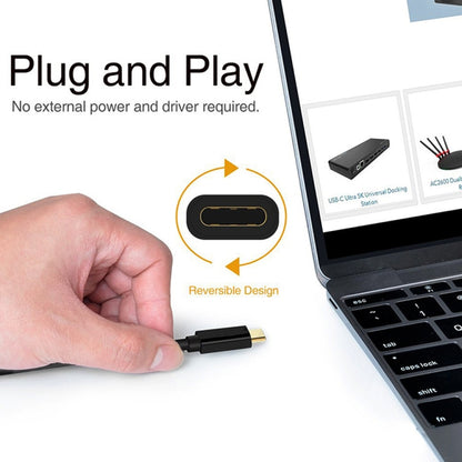 4K 60Hz Type-C ถึง DP DisplayPort เชื่อมต่อสายอะแดปเตอร์ DP ความยาวสายเคเบิล: 1.8 ม.