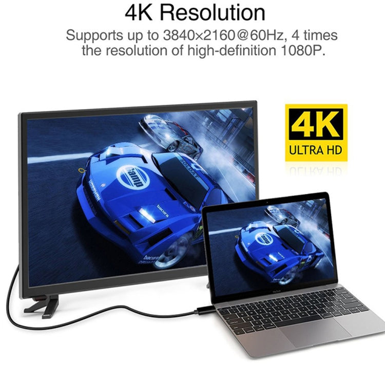 4K 60Hz Type-C ถึง DP DisplayPort เชื่อมต่อสายอะแดปเตอร์ DP ความยาวสายเคเบิล: 1.8 ม.