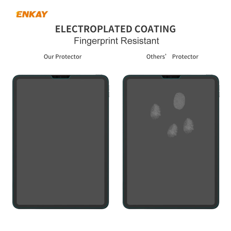 สำหรับ iPad Pro 11 2020/2018 2 ชิ้น ENKAY Hat-Prince 0.33mm 9H ความแข็งพื้นผิว 2.5D ตัวป้องกันกระจกนิรภัยป้องกันการระเบิด, For iPad Pro 11 2022 / 2021 / 2020 / 2018(2pcs)