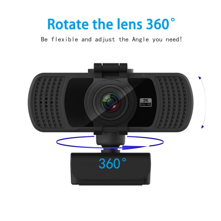 Richwell PC-06 มินิ 360 องศาหมุน 4.0 MP HD ออโต้โฟกัสเว็บแคมพีซีพร้อมไมโครโฟนลดเสียงรบกวน