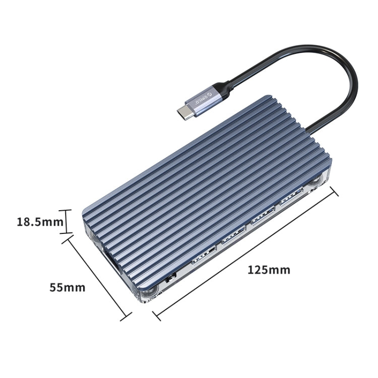 ORICO WB-11P 10 ใน 1 Type-C ฮับโปร่งใส, WB-11P