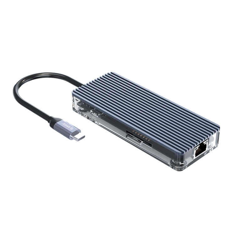 ORICO WB-8P 8-in-1 Type-C ฮับโปร่งใส, WB-8P