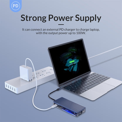 ORICO WB-8P 8-in-1 Type-C ฮับโปร่งใส, WB-8P