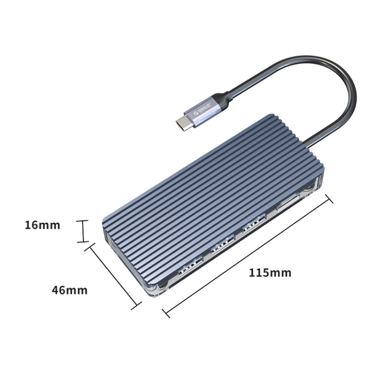 ORICO 6 in 1 Type-C ฮับโปร่งใส, WB-6TS