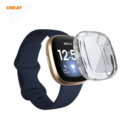 สำหรับ Fitbit Versa 3 / Fitbit Sense ENKAY Hat-Prince ENK-AC8208 เคส TPU Soft โปร่งใสแบบเต็มครอบคลุม