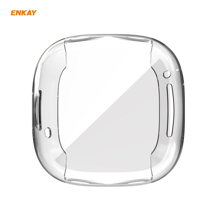 สำหรับ Fitbit Versa 3 / Fitbit Sense ENKAY Hat-Prince ENK-AC8208 เคส TPU Soft โปร่งใสแบบเต็มครอบคลุม