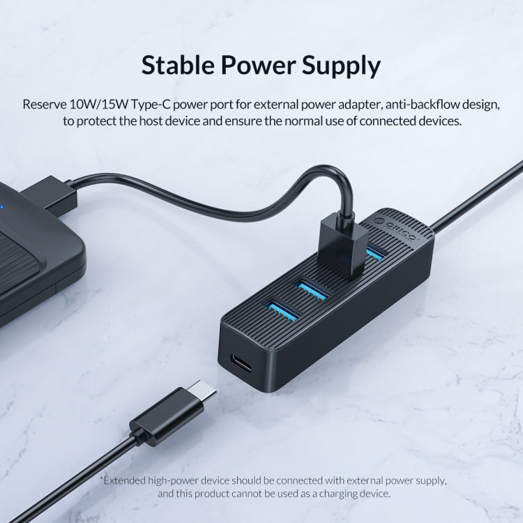 ORICO TWU3-4A-BK ฮับ USB 3.0 4 พอร์ต, TWU3-4A