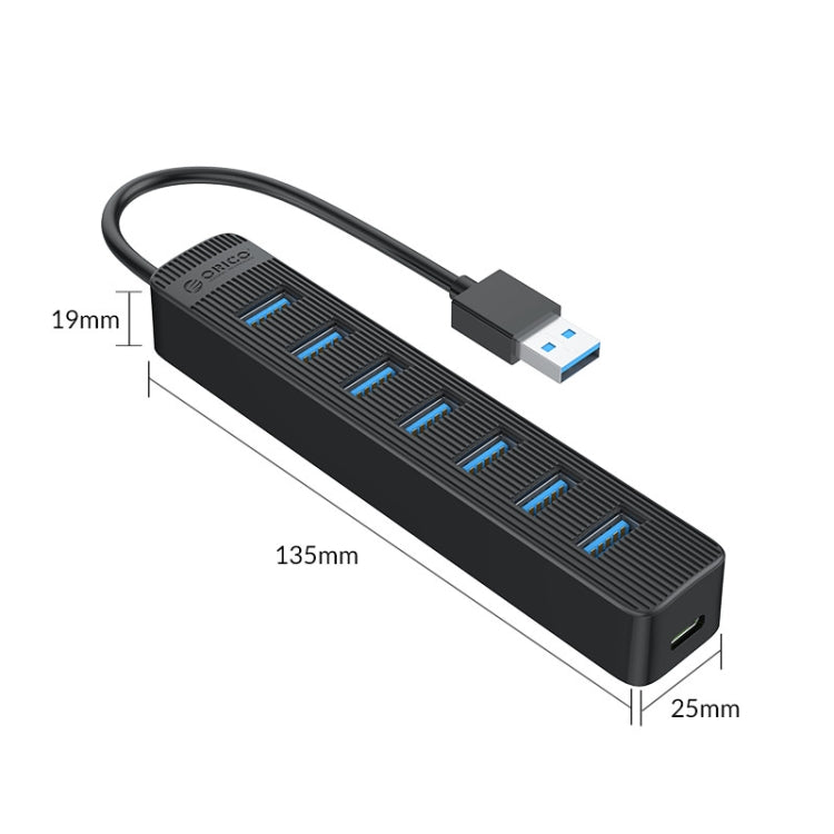 ORICO TWU3-7A-BK ฮับ USB 3.0 7 พอร์ต, TWU3-7A