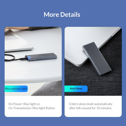 ORICO M2PAC3-G20 USB3.2 20Gbps M.2 NVMe SSD กล่องหุ้ม