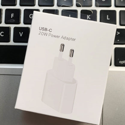 PD 20W เครื่องชาร์จสำหรับเดินทางอินเทอร์เฟซ USB-C / Type-C เดี่ยว, ปลั๊ก EU, Actual 20W EU Plug