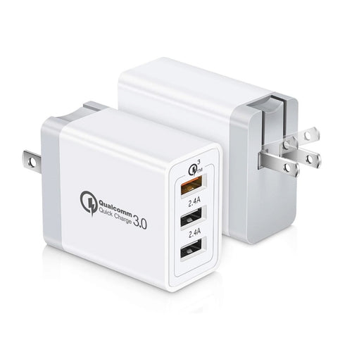 SDC-30W 30W QC 3.0 USB + 2.4A Dual USB 2.0 พอร์ตโทรศัพท์มือถือแท็บเล็ตพีซี Universal Quick Charger Travel Charger, US Plug, US Plug