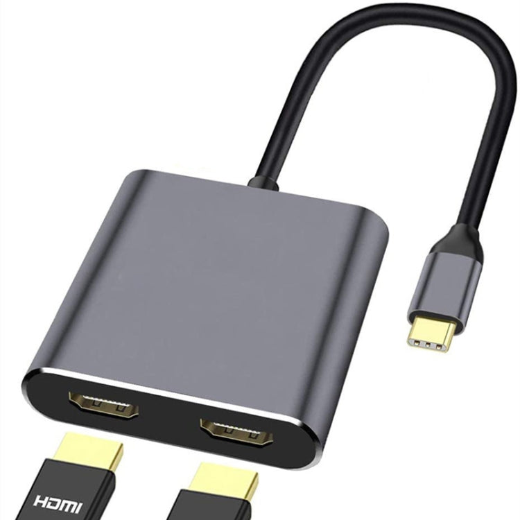 ZS-SGS HDMI อะแดปเตอร์ USB-C / Type-C เป็น Dual HDMI, USB-C / Type-C to Dual HDMI