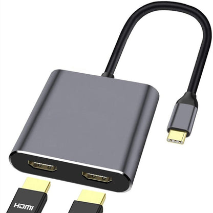 ZS-SGS HDMI อะแดปเตอร์ USB-C / Type-C เป็น Dual HDMI, USB-C / Type-C to Dual HDMI